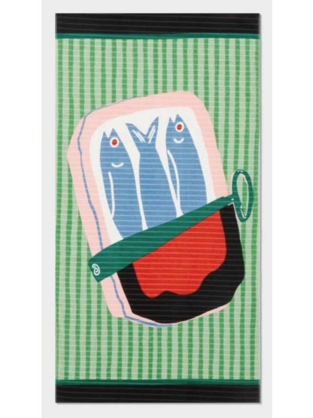 2 Pack Beach Towel 6 Foot Tall Sardines Room Essentials New